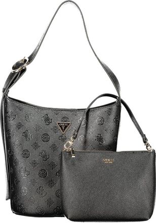 Guess Nero Poliuretano Woman Bucket Womens Bag
