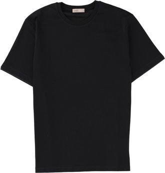 Herno Crew Neck Relaxed Fit Black Cotton T-Shirt