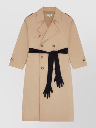 Maison Margiela trench coat belt detail gloves