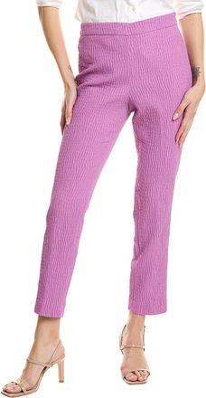 Natori Textured Cotton Jacquard Side Zip Ankle Pant