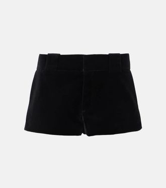 Chloé Chloé Cotton velvet shorts