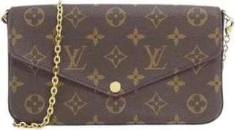 Louis Vuitton Pre-owned Monogram Pochette Felicie Shoulder Bag - Dames - Vintage Schoudertas - Bruin - ONE Size - Vintage