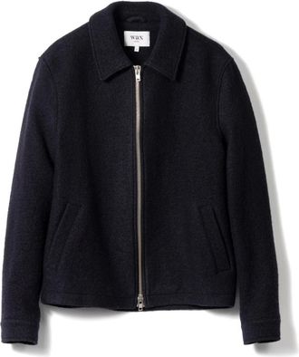 Wax London Light Jackets, male, Blue, M, Boiled Wool Eldon Jacket