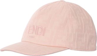 Fendi Baseball Roma Cap - Heren - Petten - Roze - L - Katoen - Accessoires