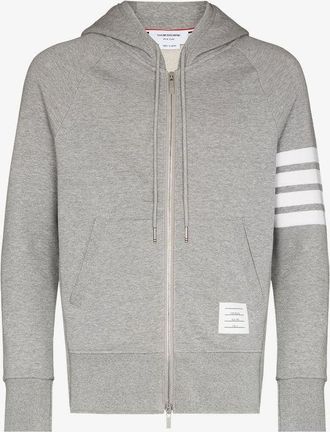 Thom Browne Classic 4-Bar Stripe Cotton Hoodie - Mens - Cotton