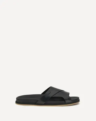 Santoni Leather Slippers Male 10