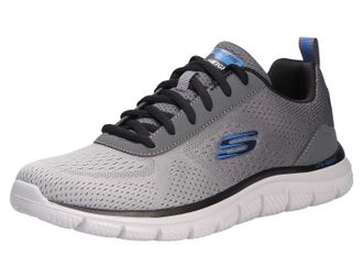 Skechers Mens Track Ripkent Sneaker, Charcoal Mesh Black Trim, 6 UK