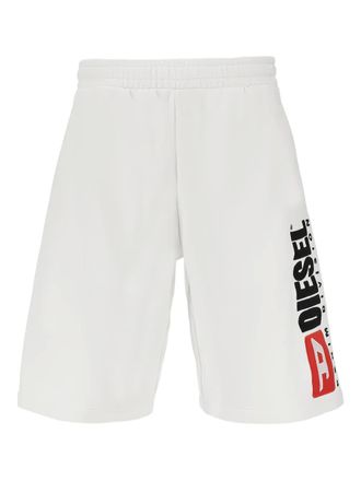 Diesel logo-detail shorts - White