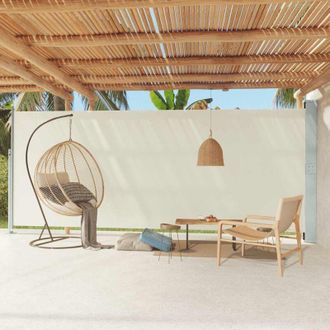 vidaXL Toldo Lateral Retr&aacute;ctil Para El Patio 220x600 Cm De Color Crema - 347170