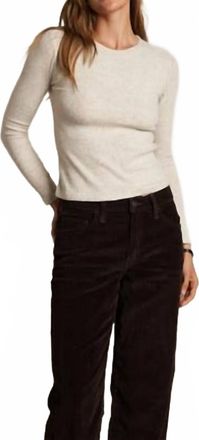 perfectwhitetee Jolie Crewneck Sweater In Oatmeal