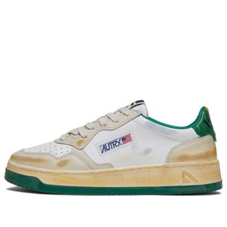 Autry Super Vintage Low Leather White Green AVLM-CL02
