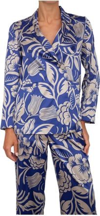 Marella Stijlvolle Jas voor Vrouwen - Dames - Blazers - Blauw - S - Polyester - Jassen