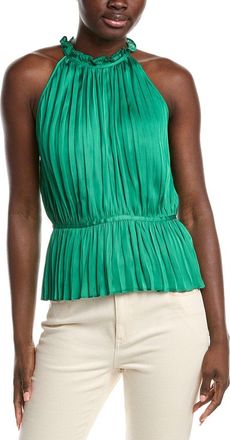 Maje Pleated Satin Top