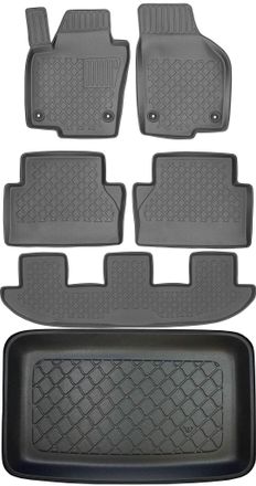 OEM Juego De Alfombrillas Para Coche Y Maletero Para Seat Alhambra Ii Van (septiembre De 2010 A 2020)