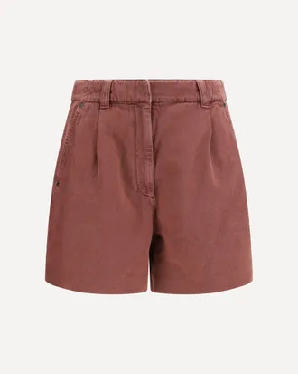 Brunello Cucinelli Linen Shorts Female 42