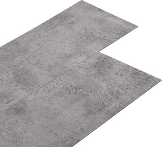 vidaXL Lama De Suelo Autoadhesiva Cemento Marr&oacute;n 4,46 M&sup2; 32 Uds. Pvc Vidaxl