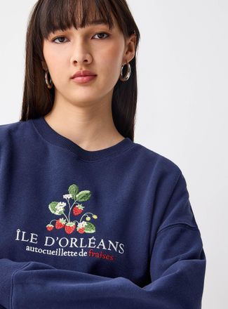 Twik Womens Oversized destination fleece sweatshirt