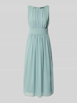 Swing Cocktailkleid mit Rundhalsausschnitt und Taillenband in Hellgruen, Gr&ouml;&szlig;e 38