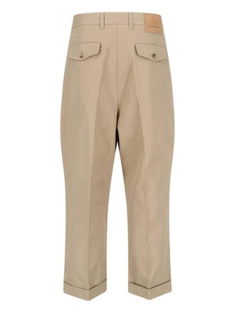 Ami Mens Ami Trousers Beige Cotton