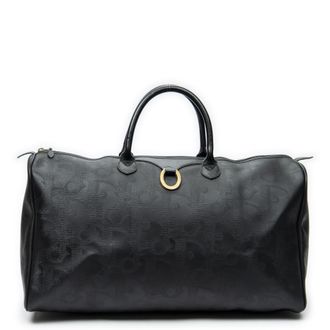 Dior Pre-owned Womens Large Vintage Travel Boston Bag - Black - One Size