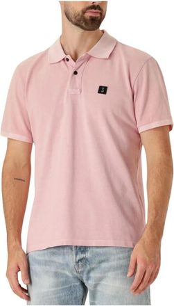 Butcher of Blue Tops, Heren, Roze, S, Heren Polo T-shirts Army Pique Polo