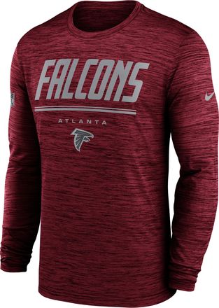 Nike Atlanta Falcons Sideline Team Issue Velocity Nike Mens Dri-FIT NFL Long-Sleeve T-Shirt in Red | 02EQ6DL96-CH4