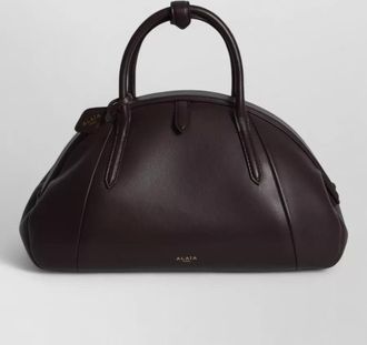 Alaia leather top handle tote bag