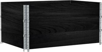vidaXL vidaXL Garden Planter Black 120x80 cm Solid Wood Pine