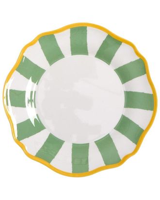 Two's Company Set Of 4 Striped Salad / Dessert Plates