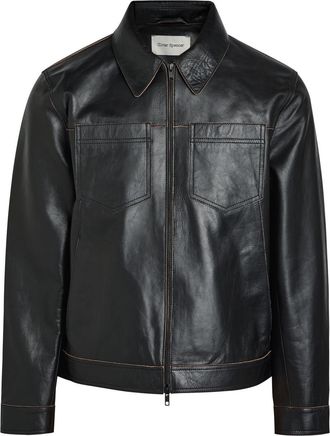 Oliver Spencer Leather Jacket - Black - M