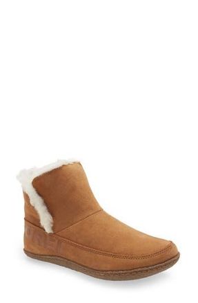 Sorel Nakiska Faux Fur Lined Bootie in Camel Brown Natural at Nordstrom Rack, Size 10
