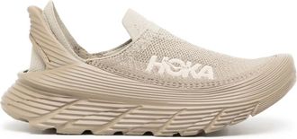Hoka One One Restore TC logo-embroidered sneakers - unisex - Rubber/Polyester/Polyester - 10 - Brown