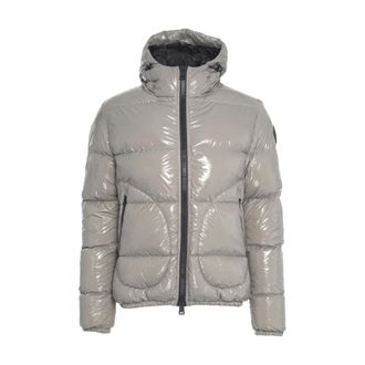 Herno Winter Jackets, male, Gray, M, Gloss Bomber Jacket