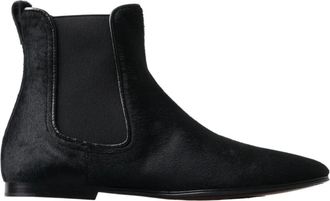 Dolce & Gabbana Enkellaarsjes - Heren - Chelseaboots - Zwart - 41 1/2 EU - Leer - Schoenen