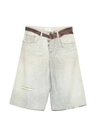 Haikure Printed Belted Shorts