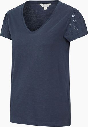 Mountain Warehouse Womens Mountain Warehouse Womens/Ladies Malaga Broderie Sleeve T-Shirt - Navy - Size: 14