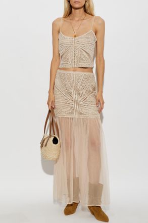 Ulla Johnson Tulle Top, Womens, Beige