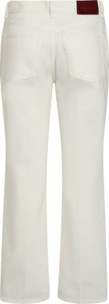 Gucci Womens Flared Trousers White Polyester