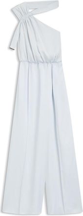BOSS One-shoulder jumpsuit with wrap-effect front