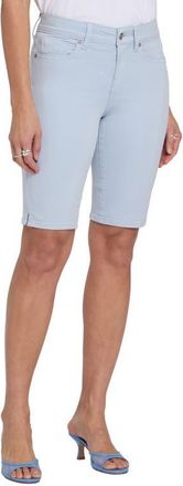 NYDJ Briella Stripe Denim Bermuda Shorts in Blue Clover at Nordstrom, Size 14