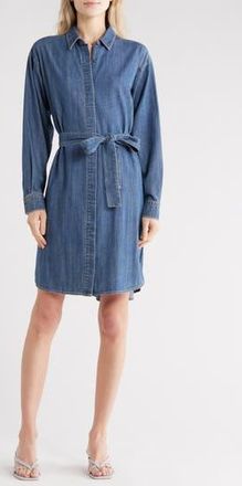 James Perse Long Sleeve Denim Shirtdress in Medium Wash at Nordstrom Rack, Size 3 (Fits Like 8-10 Us)