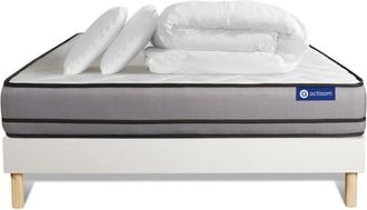 Actisom Pack colch&oacute;n blanco espuma viscoel&aacute;stica 140 x 190