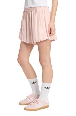 adidas Originals Essentials Trefoil Logo Shorts in Sandy Pink at Nordstrom, Size X-Small