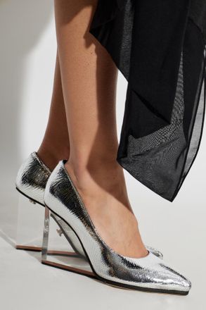 Maison Margiela Wedge Heel Shoes Tabi Plexi Claw, Womens, Silver