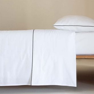 COTTON ARTEAN Juego de cama sat&eacute;n algod&oacute;n 300 hilos blanco 160x260 Cama 90