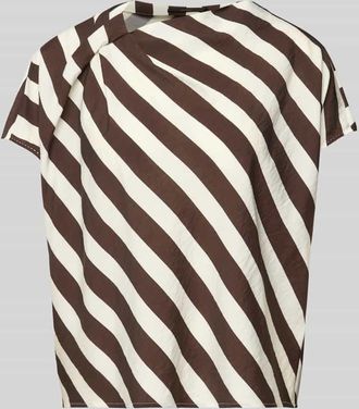 Windsor Blusenshirt aus Viskose-Mix mit asymmetrischem Ausschnitt in Dunkelbraun, Gr&ouml;&szlig;e 38