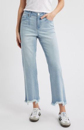1822 Denim Frayed High Waist Demi Bootcut Jeans in Chase at Nordstrom, Size 29