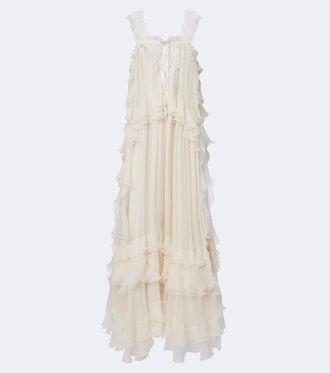 Chlo&eacute; Chlo&eacute; Ruffled silk muslin maxi dress