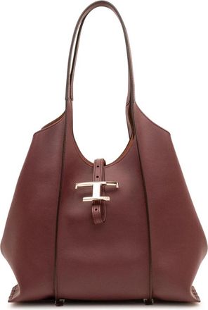 Tod's T Timeless Shopping Bag - Dames - Shoppers - Bruin - ONE Size - Leer - Tassen