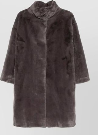 Herno faux fur high neck coat